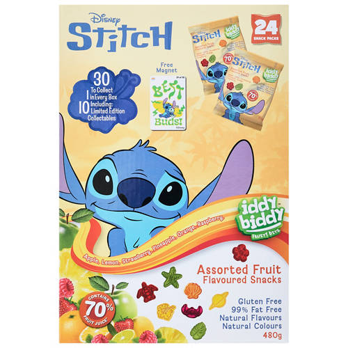 Front shot 2, Assorted Fruit Snacks Stitch 24 Pack 480g