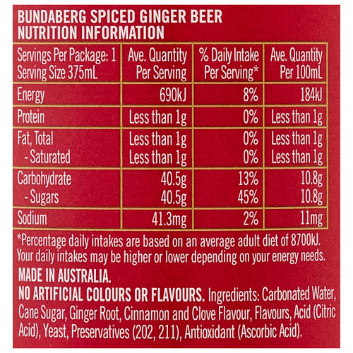 Nutrients 1, Spiced Ginger Beer 4 Pack 375ml