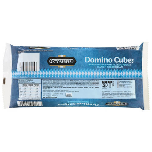 Front shot 3, Domino Cubes Dark Chocolate 250g