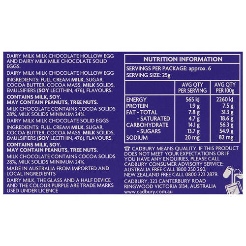 Nutrients 1, Dairy Milk Gift Box 168g