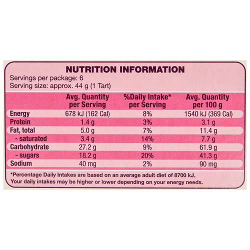 Nutrients 1, Apple Crumble Fruit Mince Tarts 6 Pack 265g