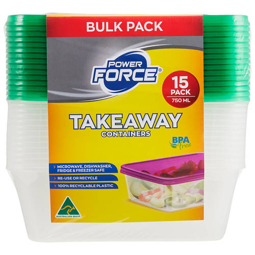 Front shot 2, Takeaway Containers 15 Pack