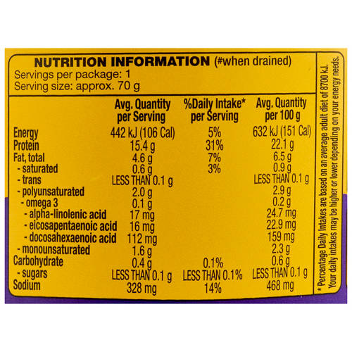 Nutrients 1, Yellowfin Tuna in Puttanesca 95g