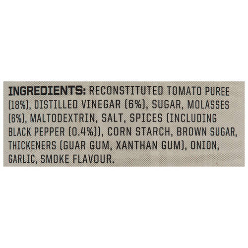 Ingredients 1, BBQ Sauce Original 510g