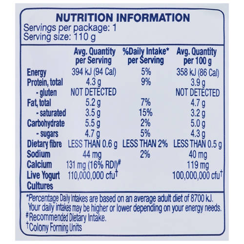 Nutrients 1, No Added Sugar Tropical Yogurt Pouch 110g