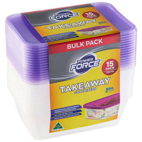 Front shot 1, Takeaway Containers 15 Pack