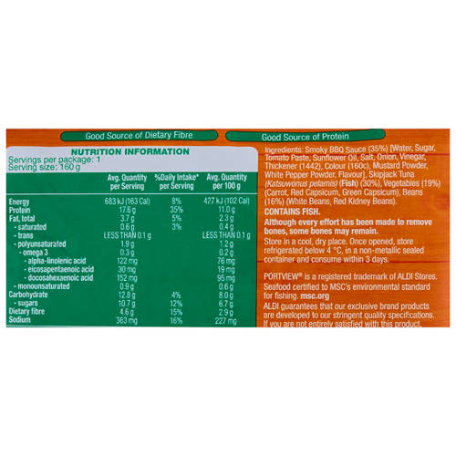 Nutrients 1, Smoky BBQ Tuna With Beans 160g