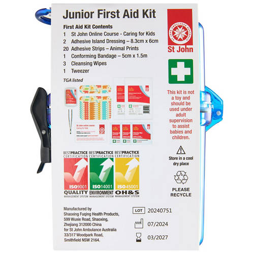 Front shot 2, Assorted Juniors First Aid Kit