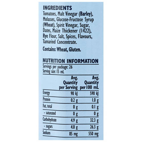 Ingredients 1, Sauce Original 390ml