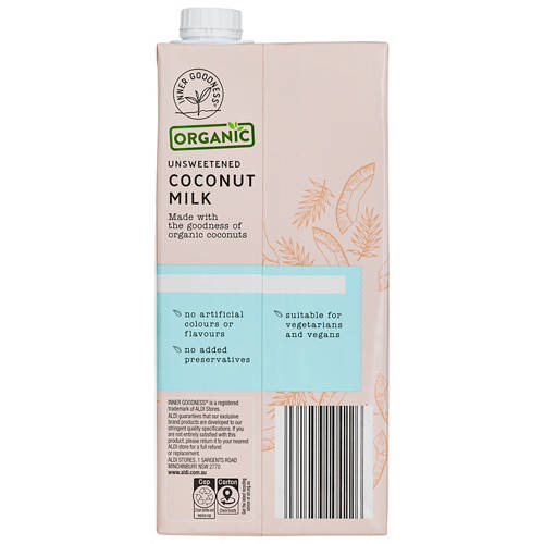 Front shot 3, Organic Coconut Milk 1L