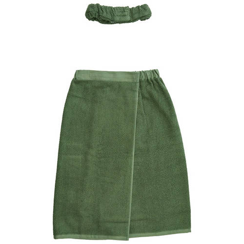 Front shot 2, Spa Wrap Towel and Headband Set