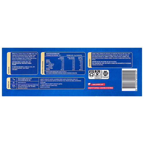 Front shot 4, Country Cheese Crackers 250g
