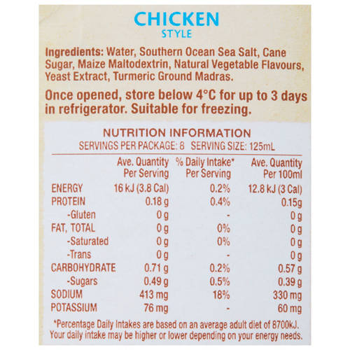 Ingredients 1, Chicken Liquid Stock 1L