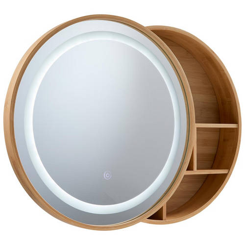 Front shot 3, Bamboo Mirror Cabinet with LED