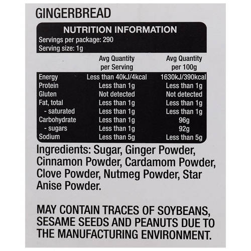 Nutrients 1, Gingerbread Baking Spice 290g