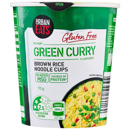 Front shot 2, Gluten Free Green Curry Cup Noodles 70g