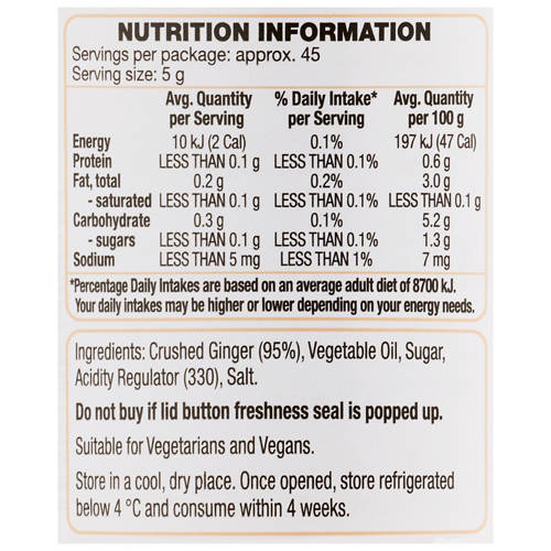 Nutrients 1, Crushed Ginger 227g