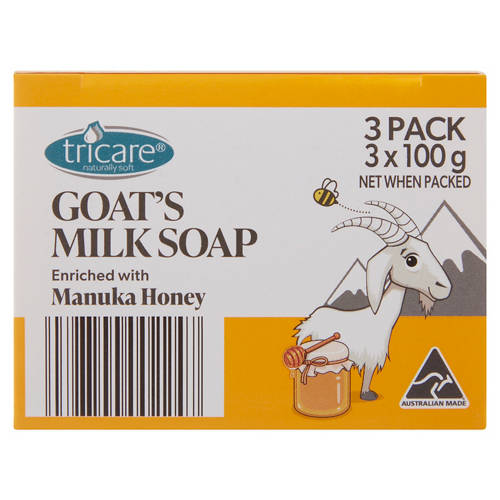Front shot 3, Goat's Milk Soap 3 x 100g