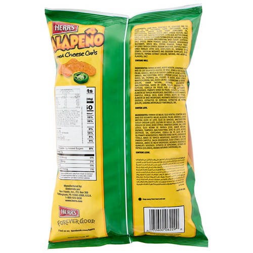 Front shot 2, Jalapeno Popper Cheese Curls 170g