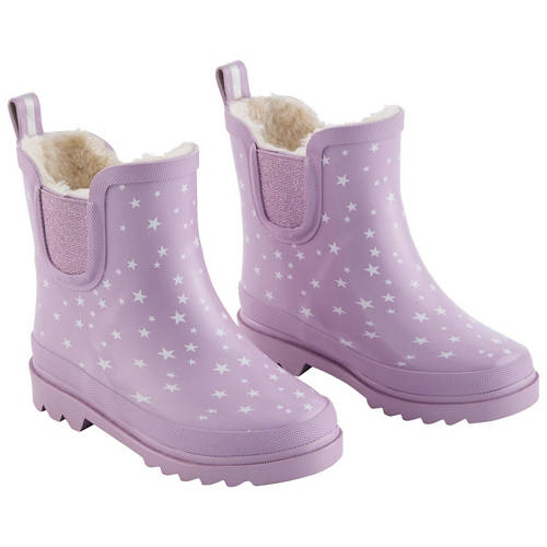 Children's Fleece Lined Rainboots Product Image Front shot 01