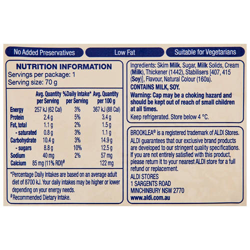Nutrients 1, Vanilla Custard Pouch 70g