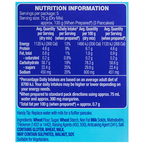 Nutrients 1, Original Pancake Mix & Shake 375g