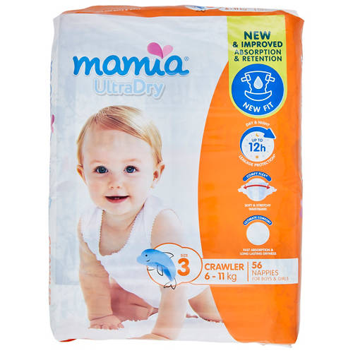Front shot 2, Size 3 Nappies 6-11kg 56 Pack
