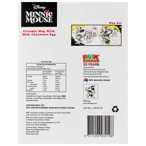 Front shot 3, Minnie Mouse Mug and Egg Gift Set 60g