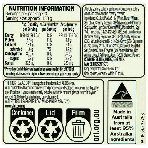 Nutrients 1, Pasta Salad 400g