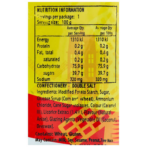 Nutrients 1, Double Salted Liquorice 100g