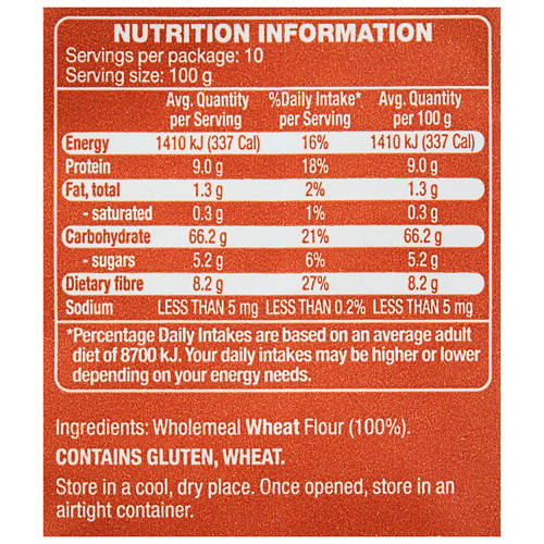 Nutrients 1, Wholemeal Flour 1kg