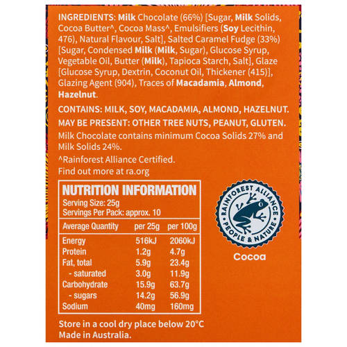 Nutrients 1, Milk Chocolate Salted Caramel Fudge 200g