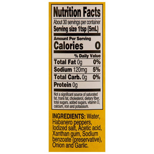 Nutrients 1, Authentic Hot Harbanero Hot Sauce 147ml