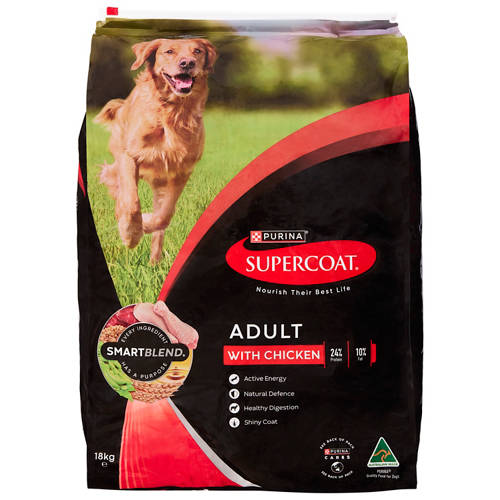 Supercoat Dry Dog Food with Chicken 18kg Product Image Front shot 01