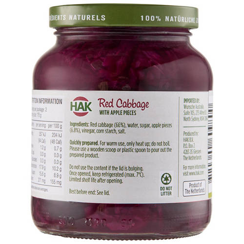Front shot 3, Red Cabbage with Apples 355g