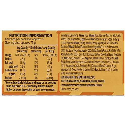 Nutrients 1, Caramel Mud Cake 600g