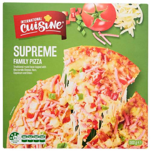 Front shot 2, Supreme Family Pizza 500g
