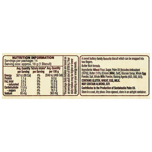 Nutrients 1, Scotch Finger Biscuits 250g