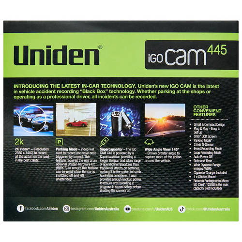 Front shot 2, IGO CAM445 Dash Cam