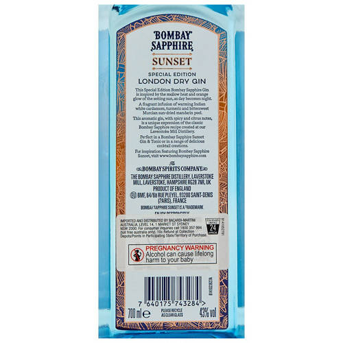 Nutrients 1, Sunset Gin 700mL