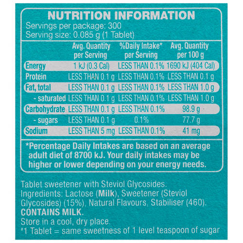 Nutrients 1, Sweetner Tablets Stevia 300 Tablets