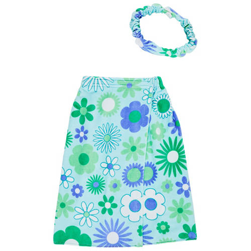 Front shot 2, Children's Spa Bath Wrap and Head Band