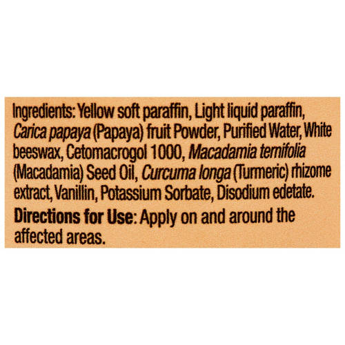 Ingredients 1, Paw Paw Ointment Tub 80g