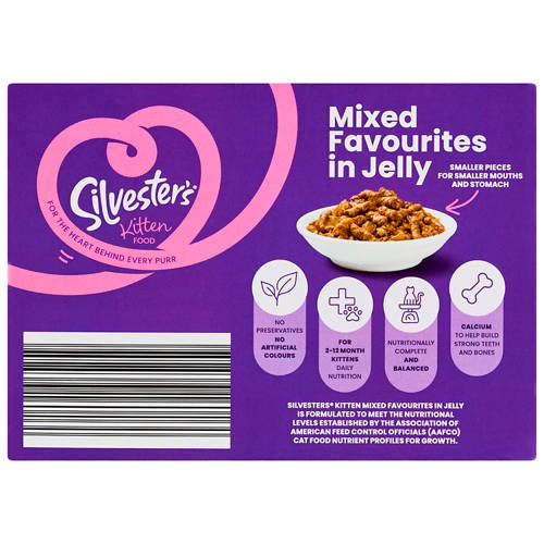 Front shot 3, Kitten Cat Food Pouches Mixed Selection in Jelly 12 Pack 85g