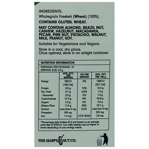 Nutrients 1, Australian Wholegrain Freekeh 500g