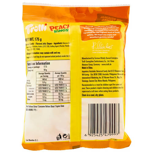 Front shot 2, Peach Rings 175g
