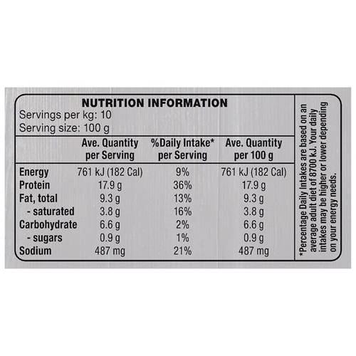 Nutrients 1, Pork Loin with Greek Style Seasoning per kg
