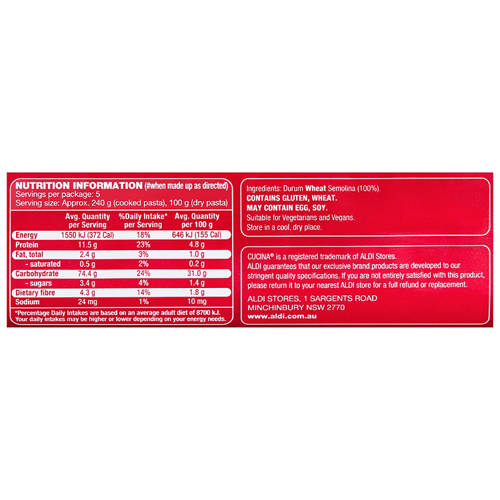 Nutrients 2, Pasta Spaghetti 500g