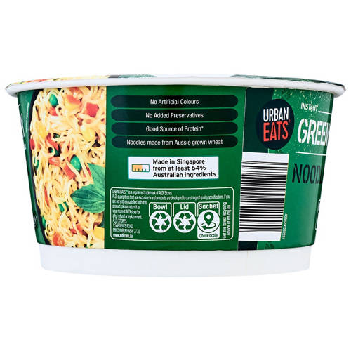Front shot 3, Green Curry Flavoured Noodle Bowl 100g