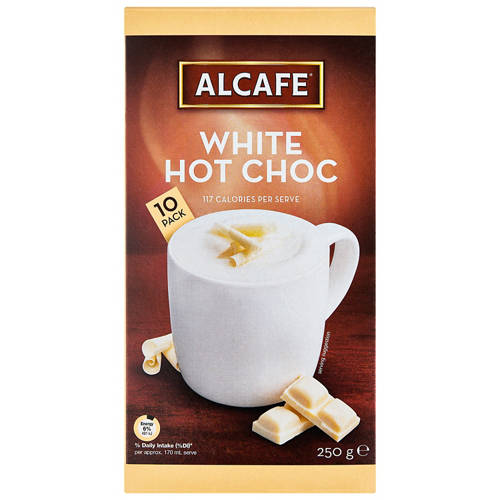 Front shot 2, White Hot Choc Sachets 10 Pack 250g